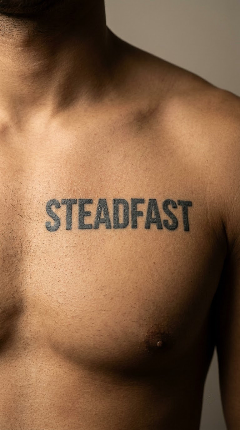 Steadfast in Bold Sans Serif
