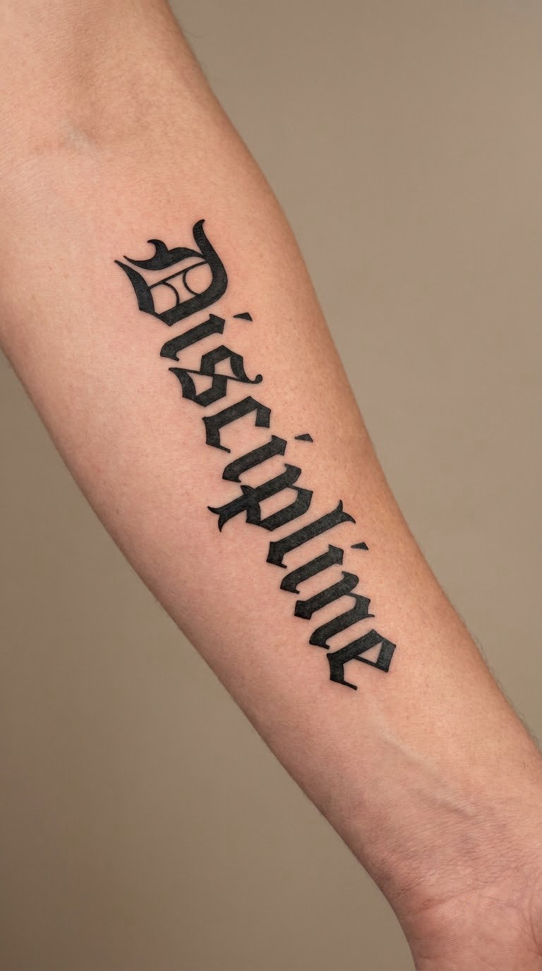 Discipline in Gothic Lettering