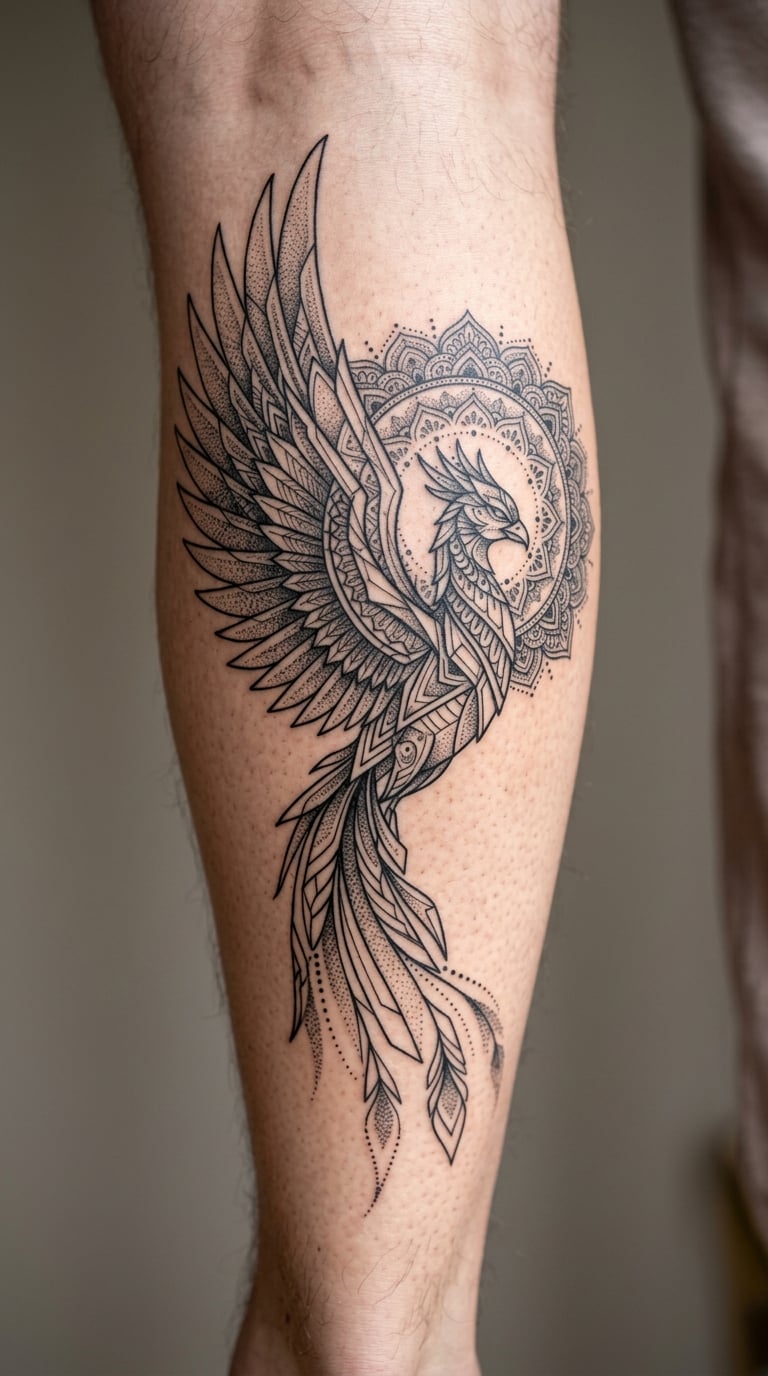 The Geometric Bird — sacred geometry in the wings
