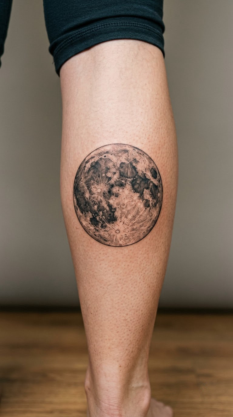Black-Grey Moon Close-Up