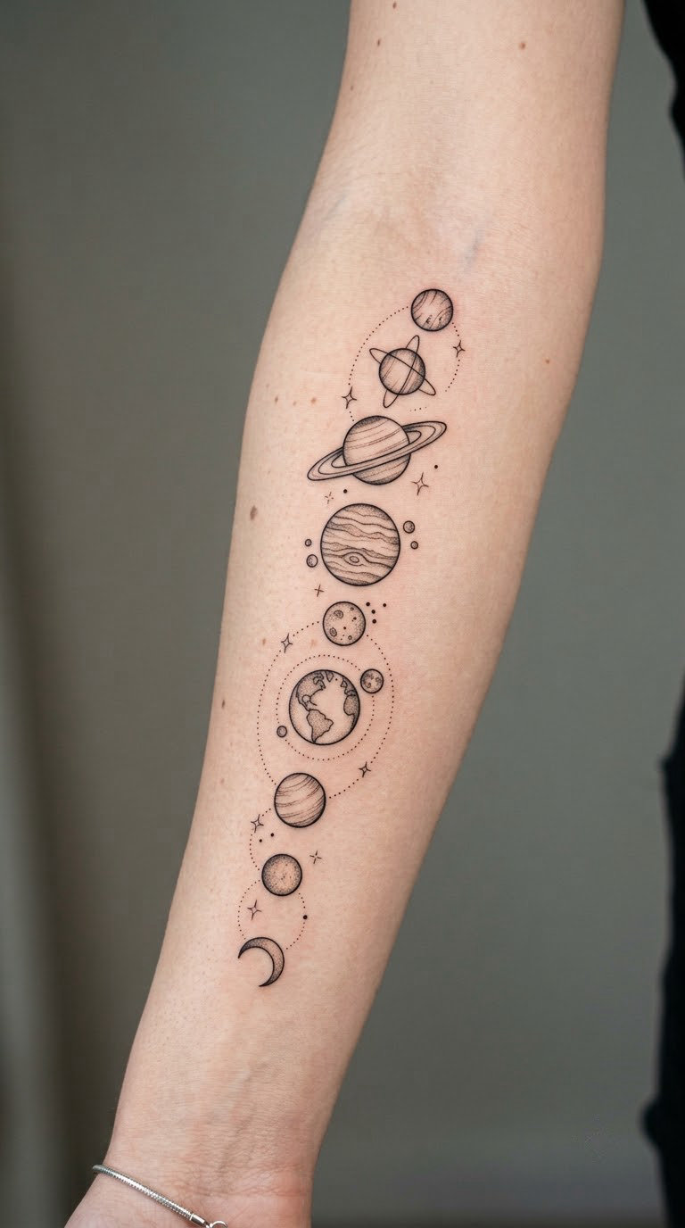Celestial Planet Sleeve Preview