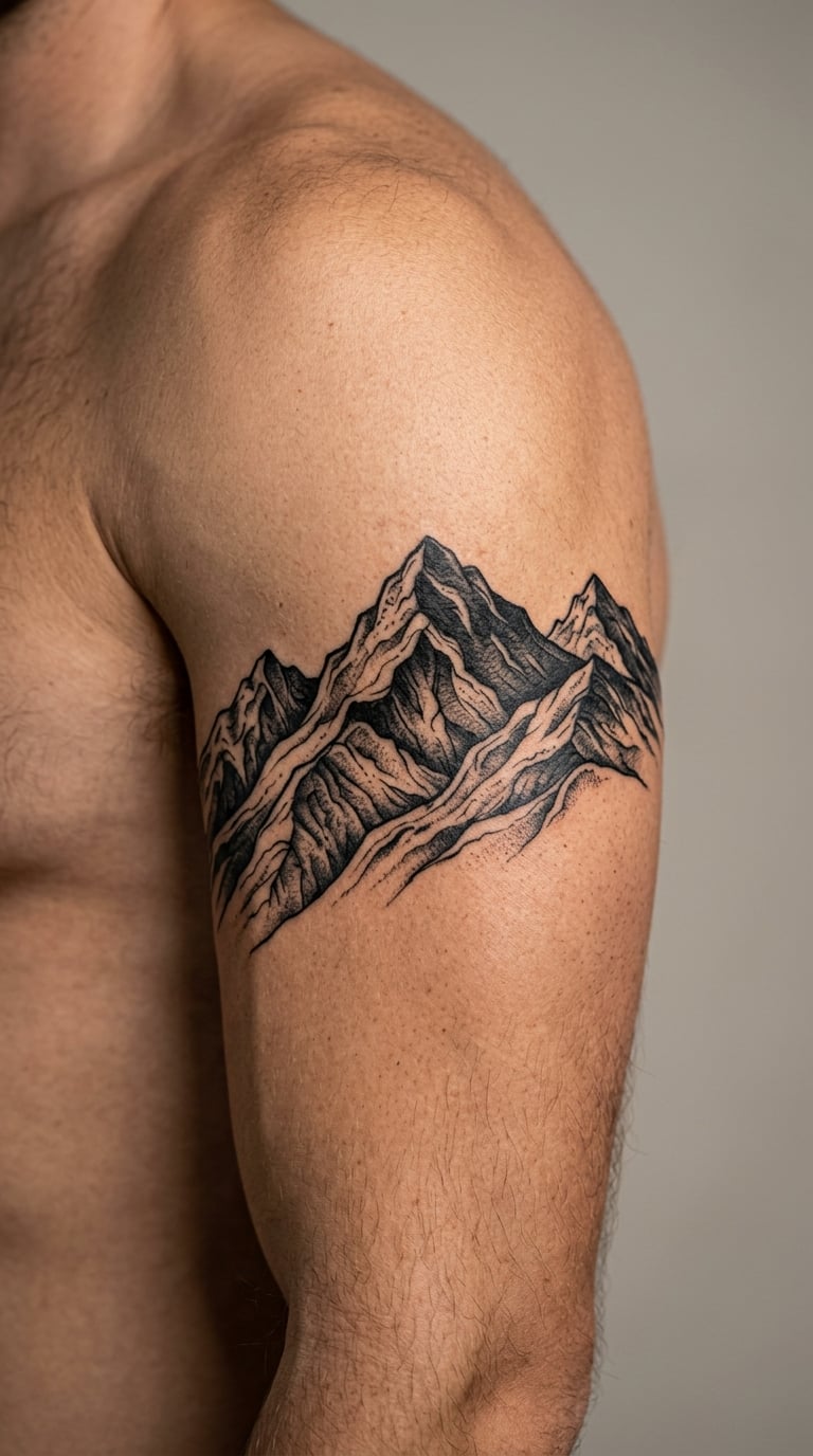 Blackwork Mountain Range