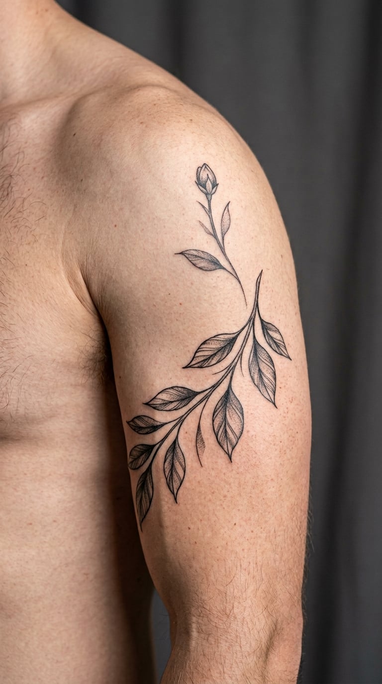 Flowing Botanical Branch
