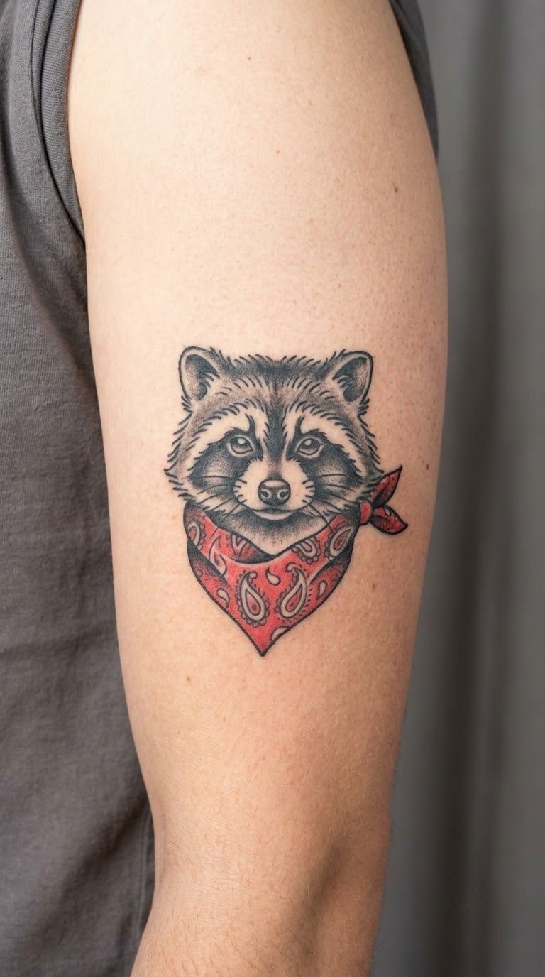 Traditional Mask-Wearing Raccoon