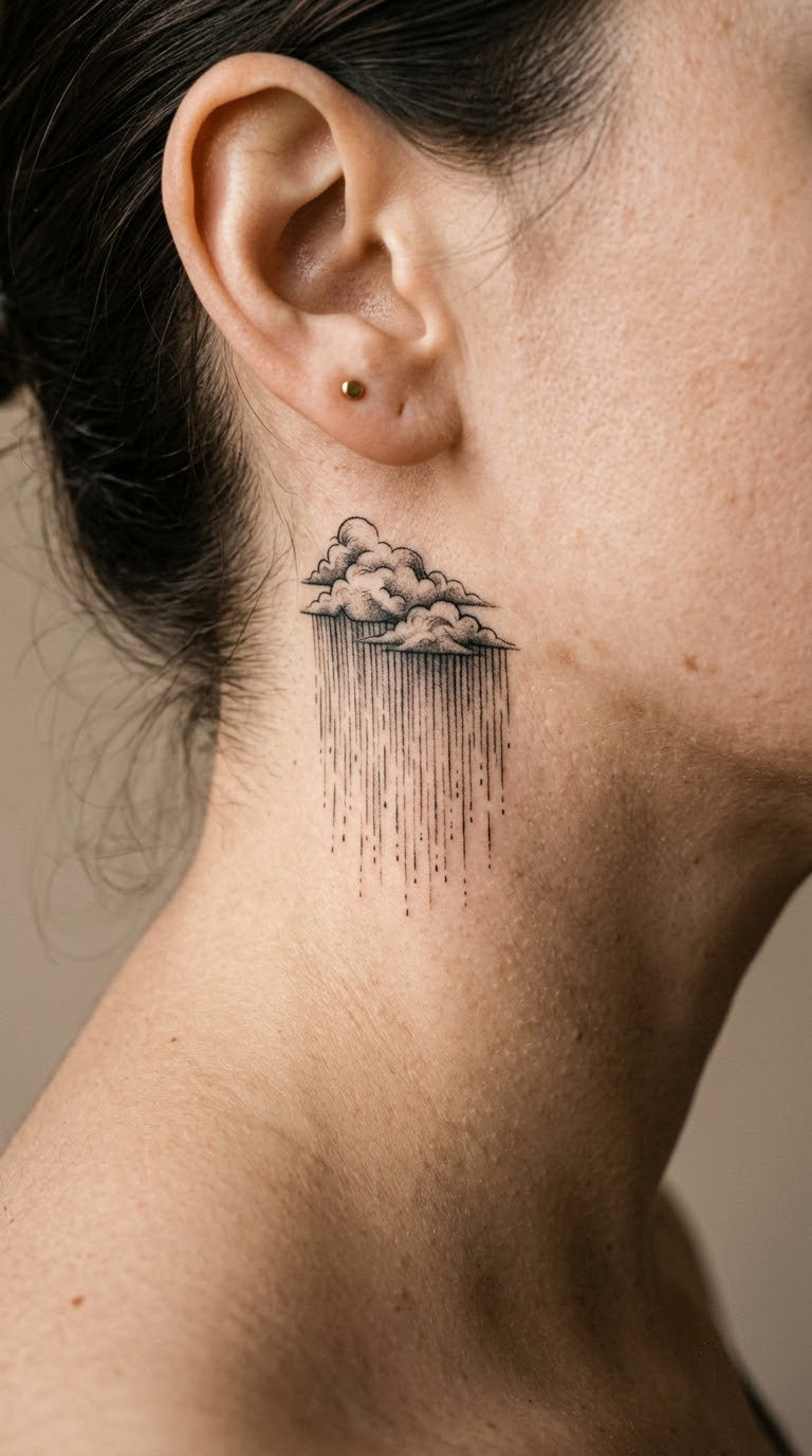 Micro-Realism Rain on the Neck