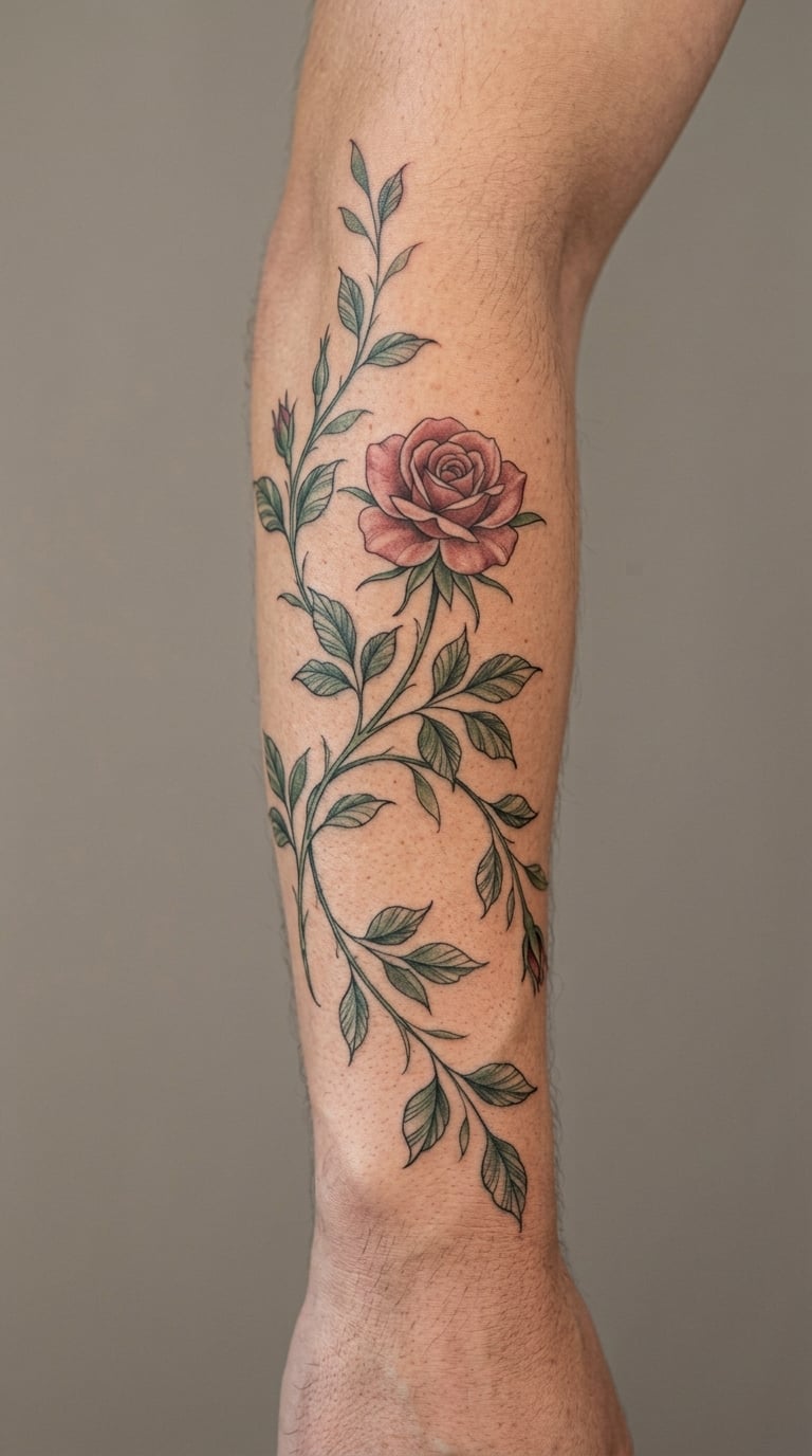 Stems and Leaves Botanical Forearm Piece
