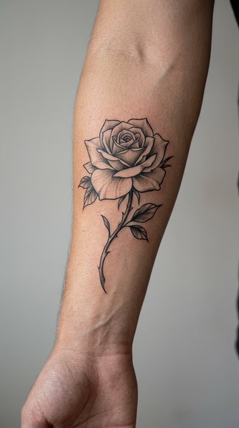 Black and Grey Rose With Open Skin Between Petals