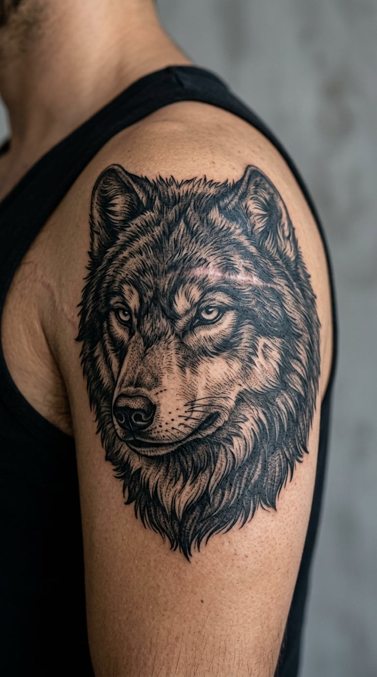 Blackwork Animal Portrait