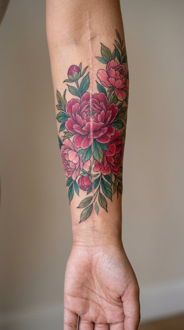 Saturated Peony Cluster in Color