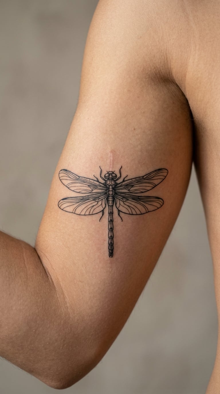 Dragonfly With Symmetrical Wings