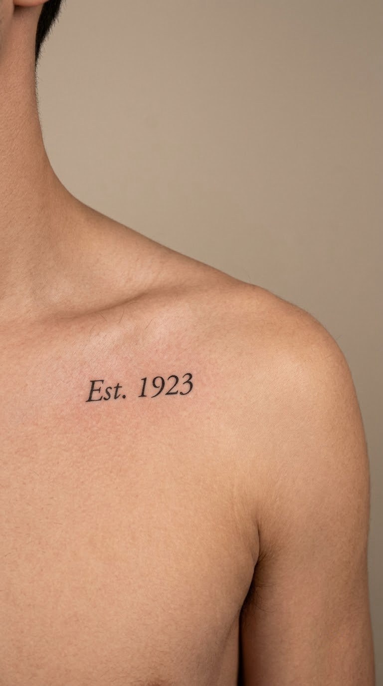 Est. 1998 in Vintage Italic Serif
