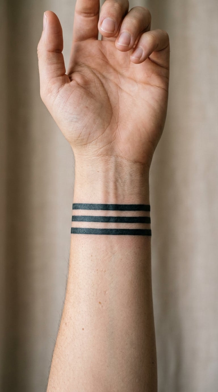 Minimalist Geometric Bands on the Wrist