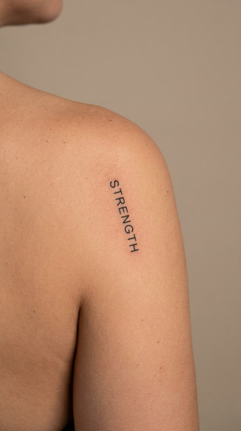 Rise in Small Blackwork on the Shoulder