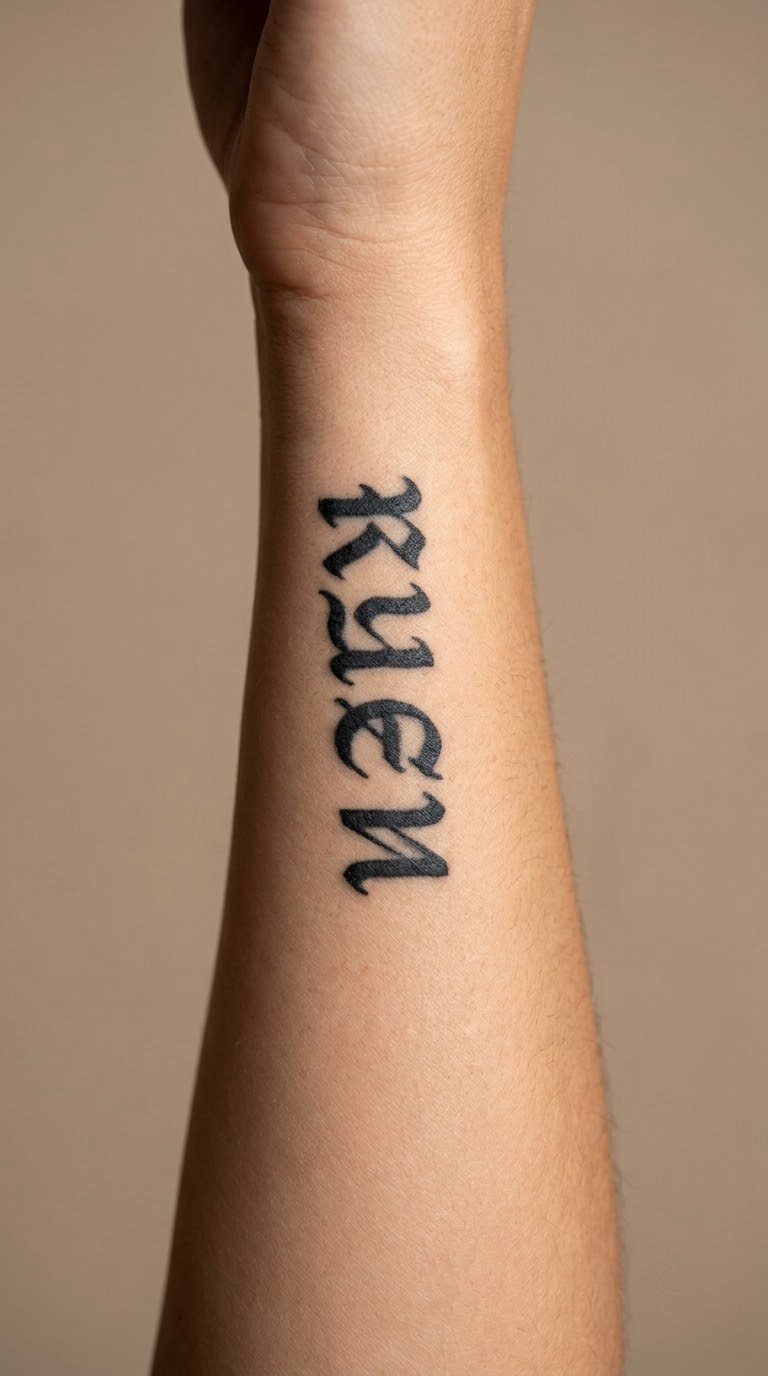 One Day at a Time in Vertical Type
