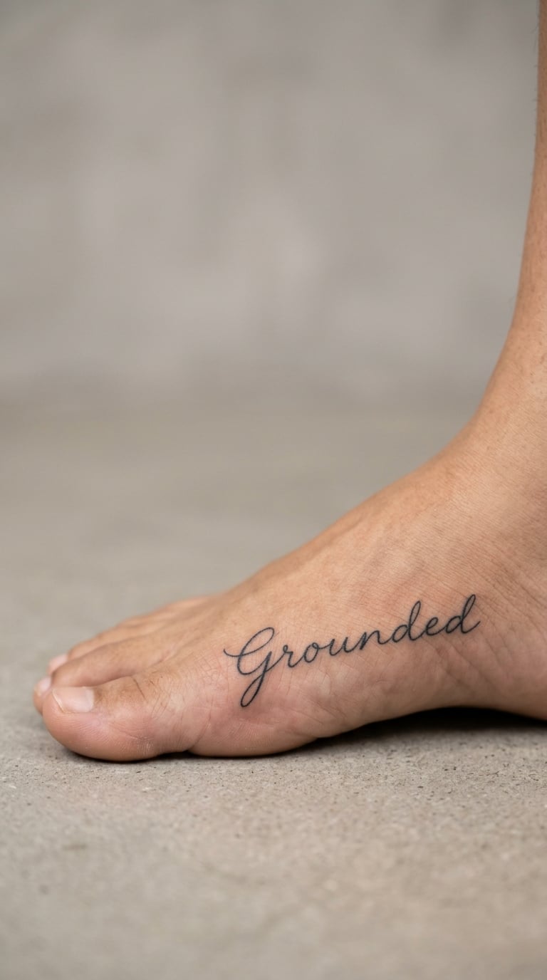 Vertical Script Quote Down the Outer Edge