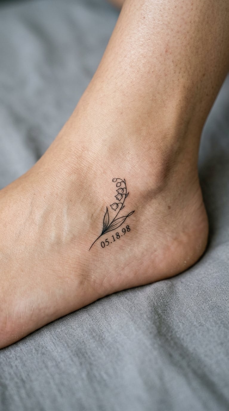 Birth Flower Stem With a Small Date