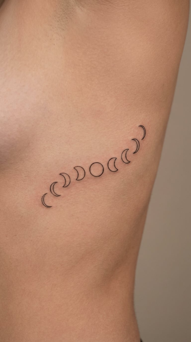 Moon Phases in a Rising Arc