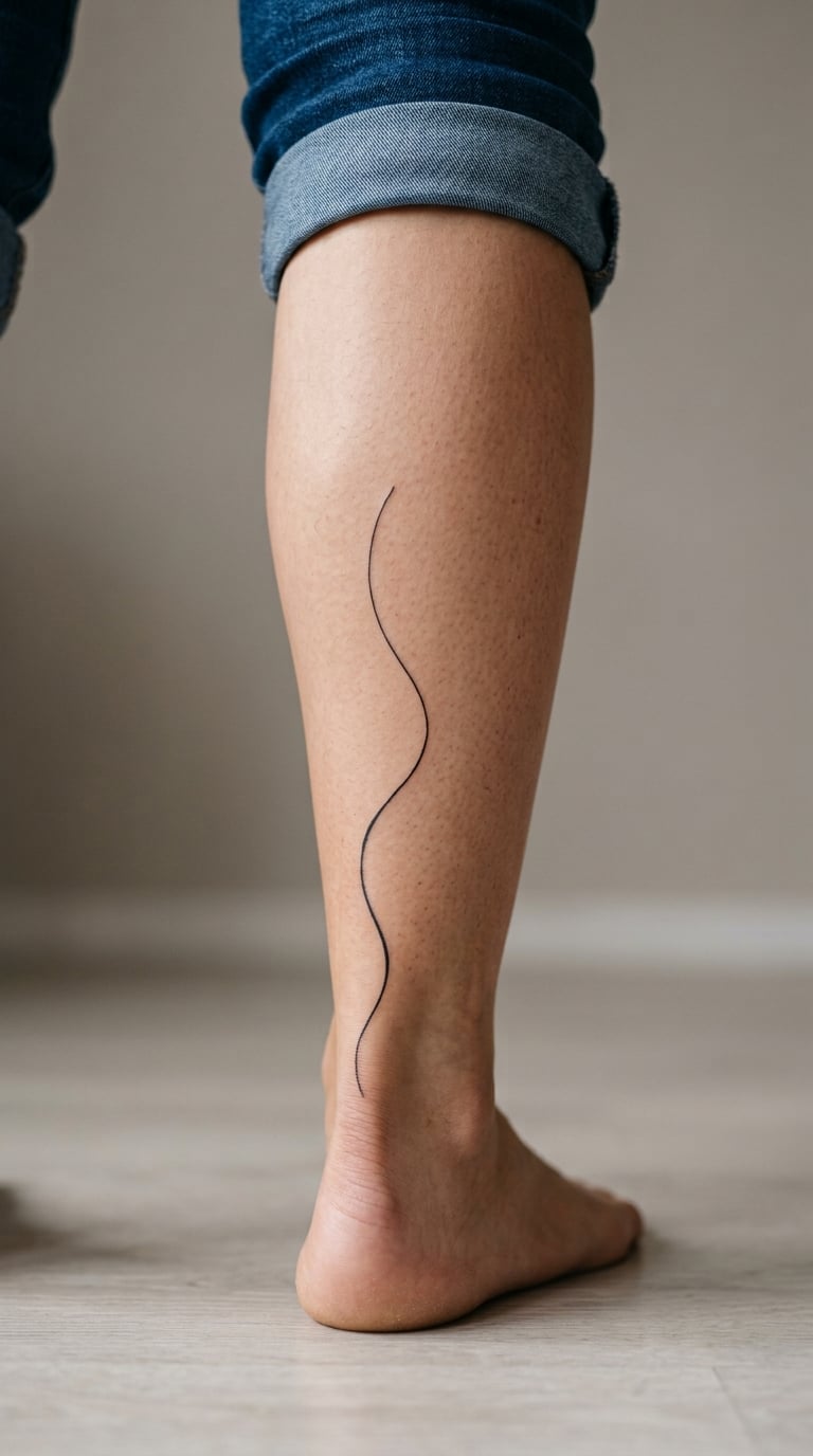Minimal Wave Line Along the Achilles