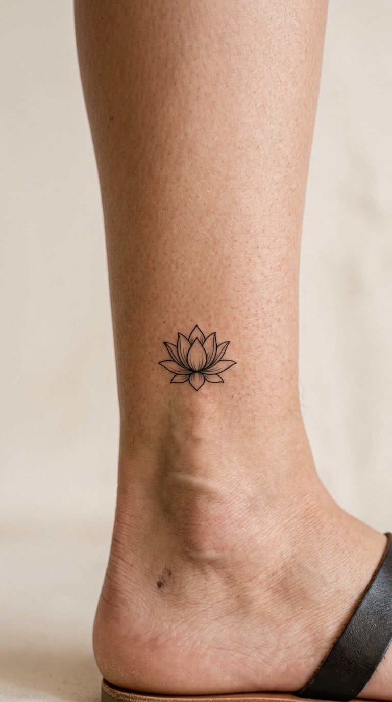 Small Lotus on the Outer Ankle