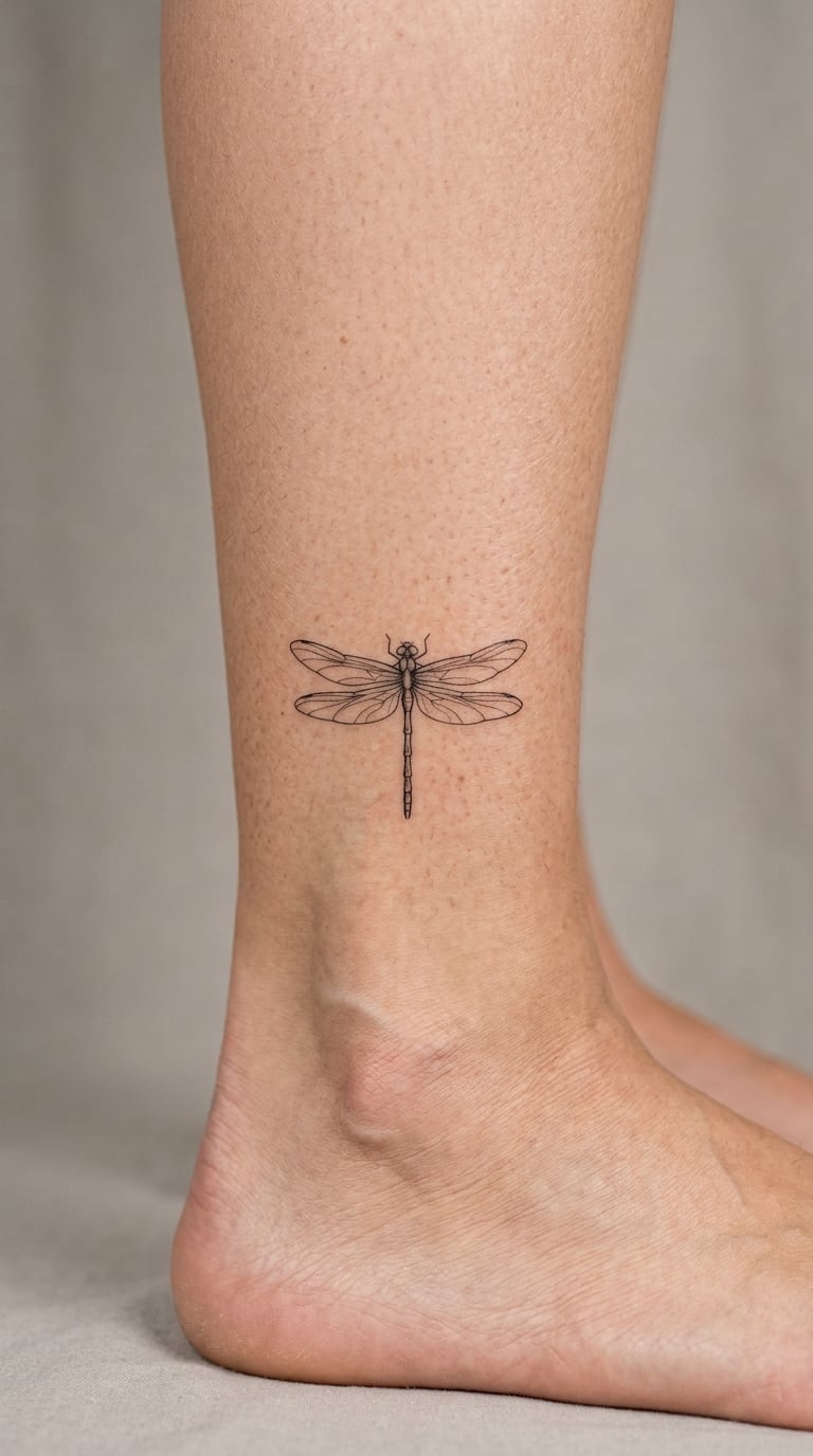 Dragonfly Just Above the Ankle Bone