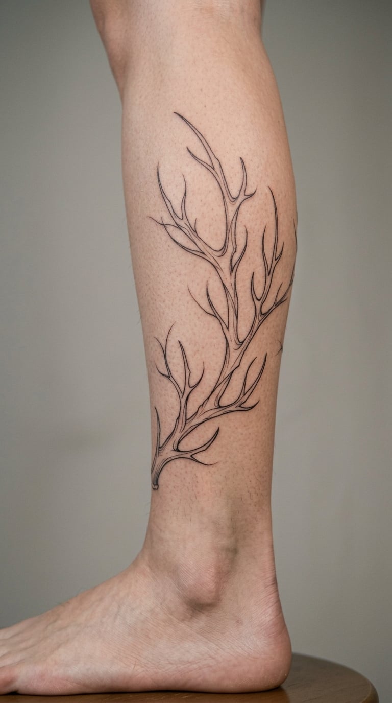 Branching Antlers Wrapping the Ankle