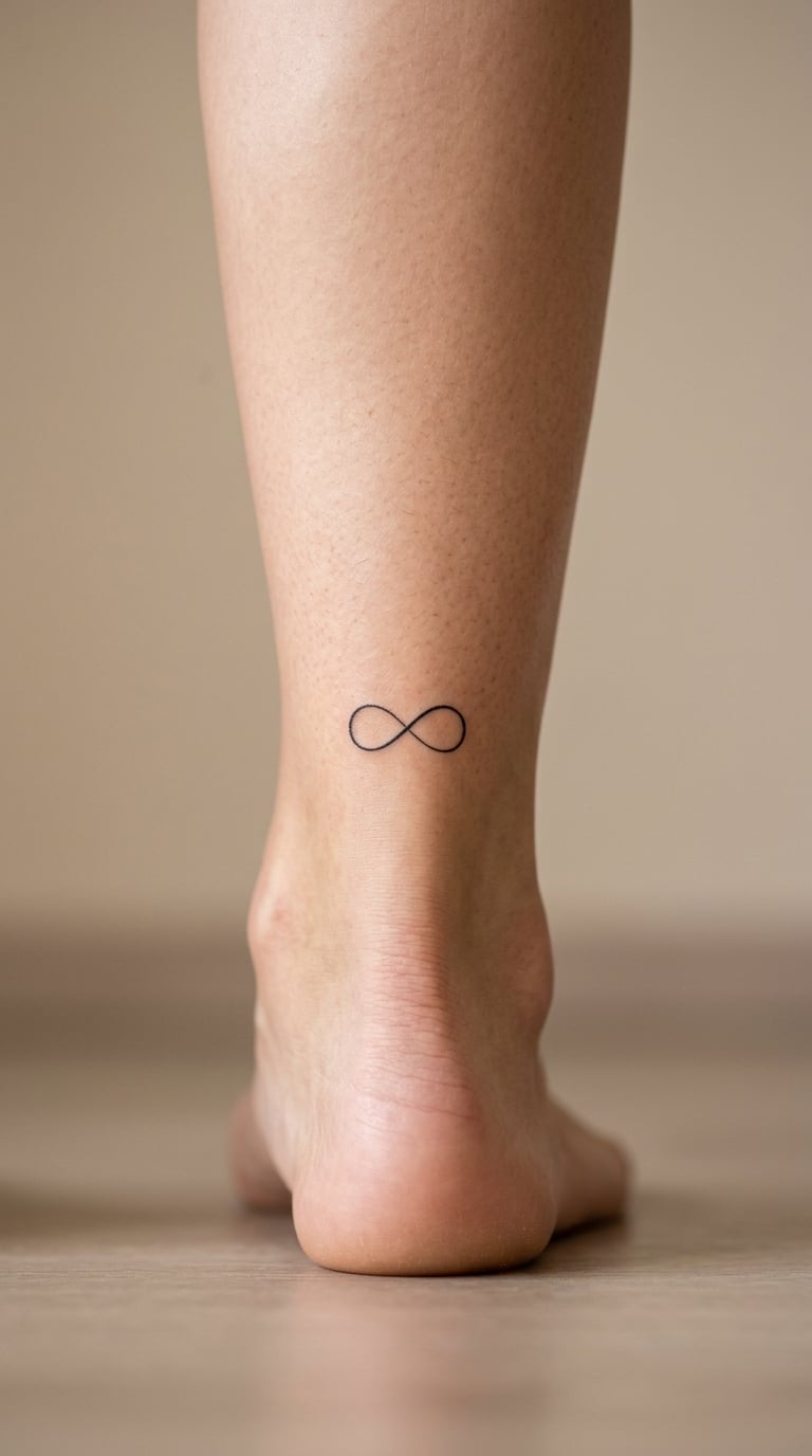 Small Infinity Symbol on the Back of the Ankle