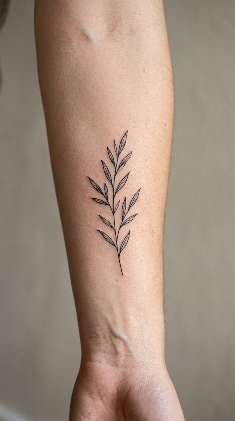 Fine-Line Botanical Sprig