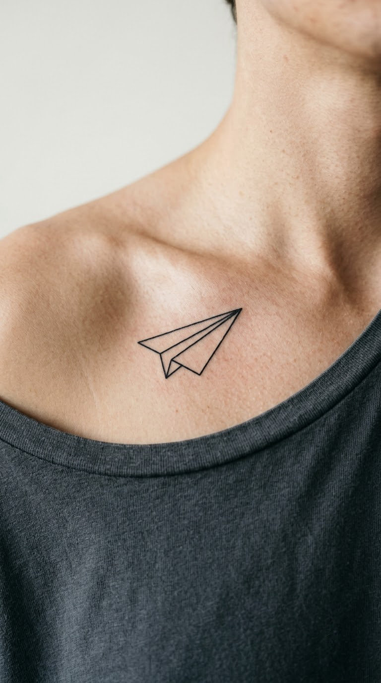 Paper Plane in Flight