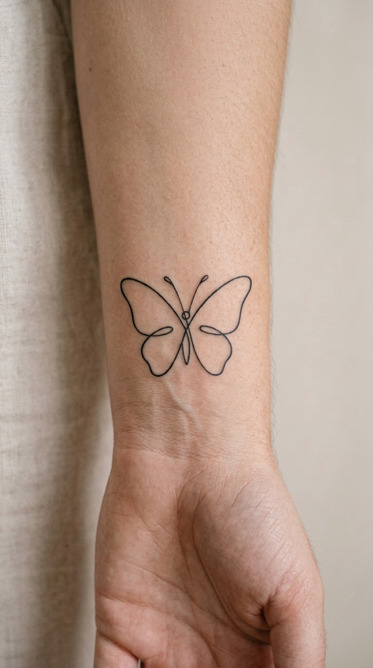 Single Line Butterfly