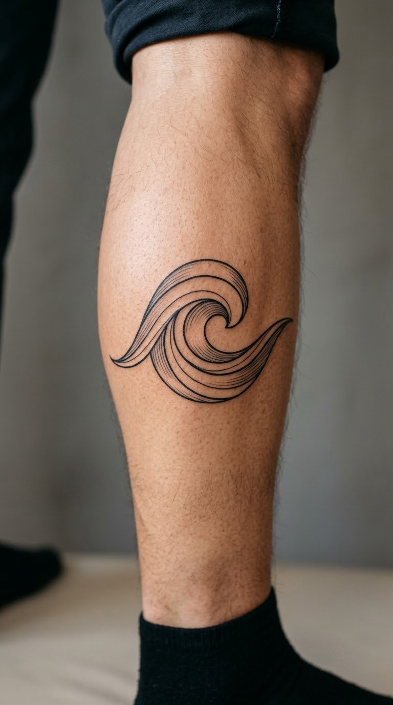 Hand-Drawn Wave Study