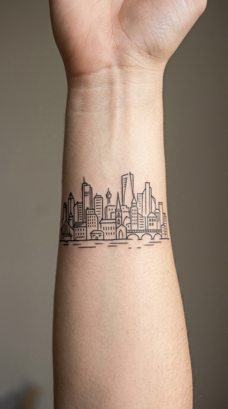 Sketched City Skyline