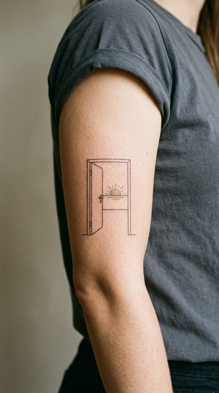 Fine-Line Open Door and Horizon on the Bicep