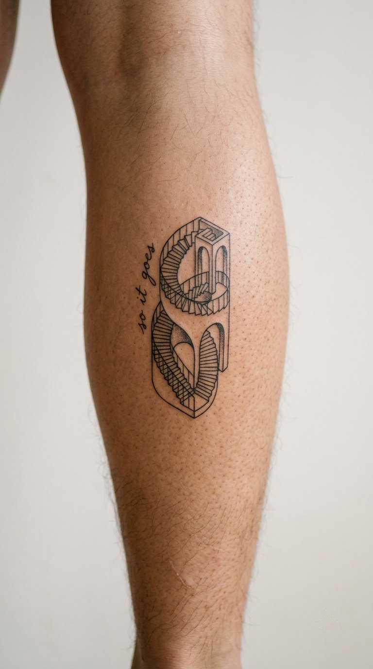 Endless Staircase and 'So It Goes' on the Calf
