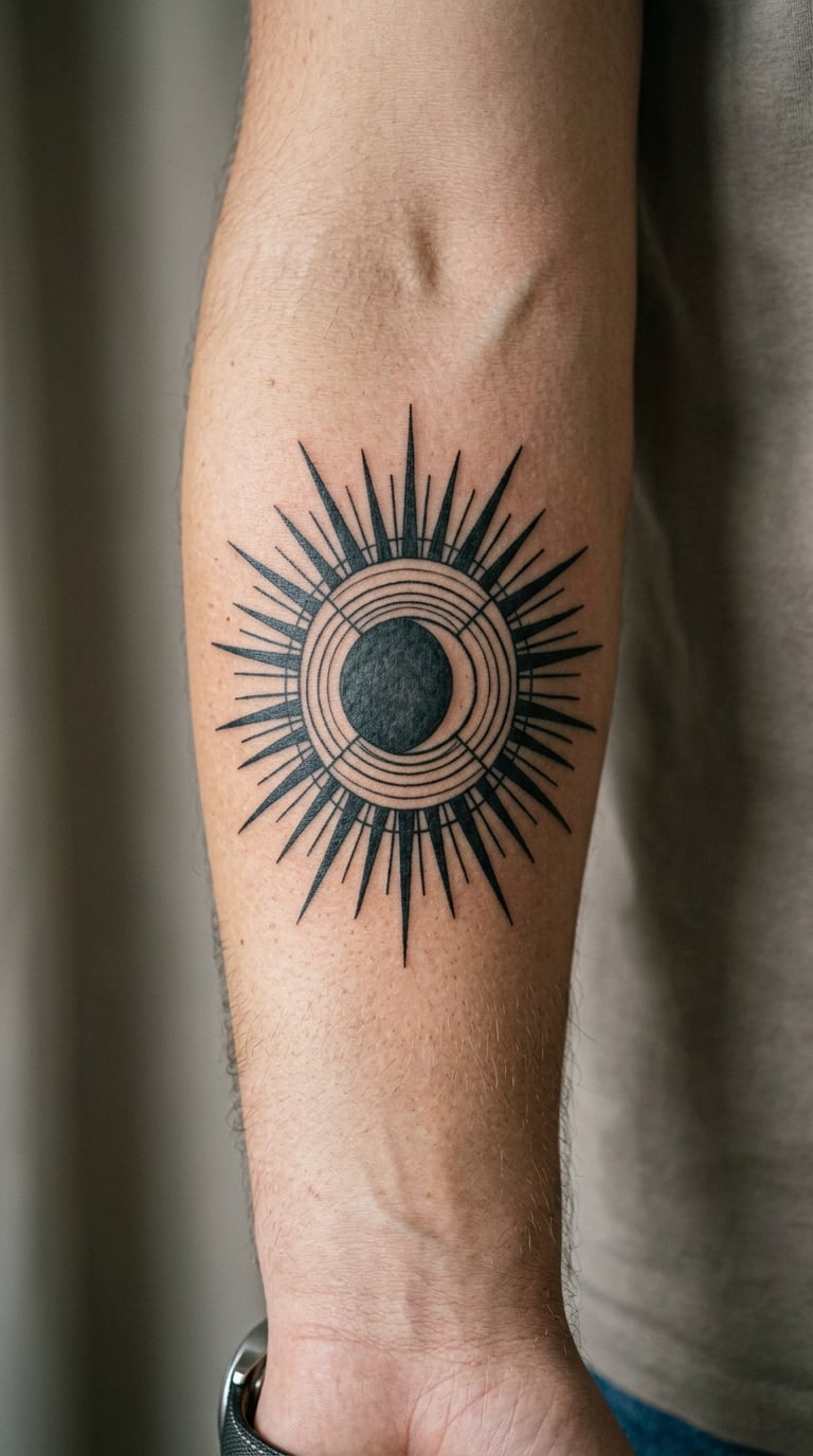 Geometric Solar Eclipse Sleeve