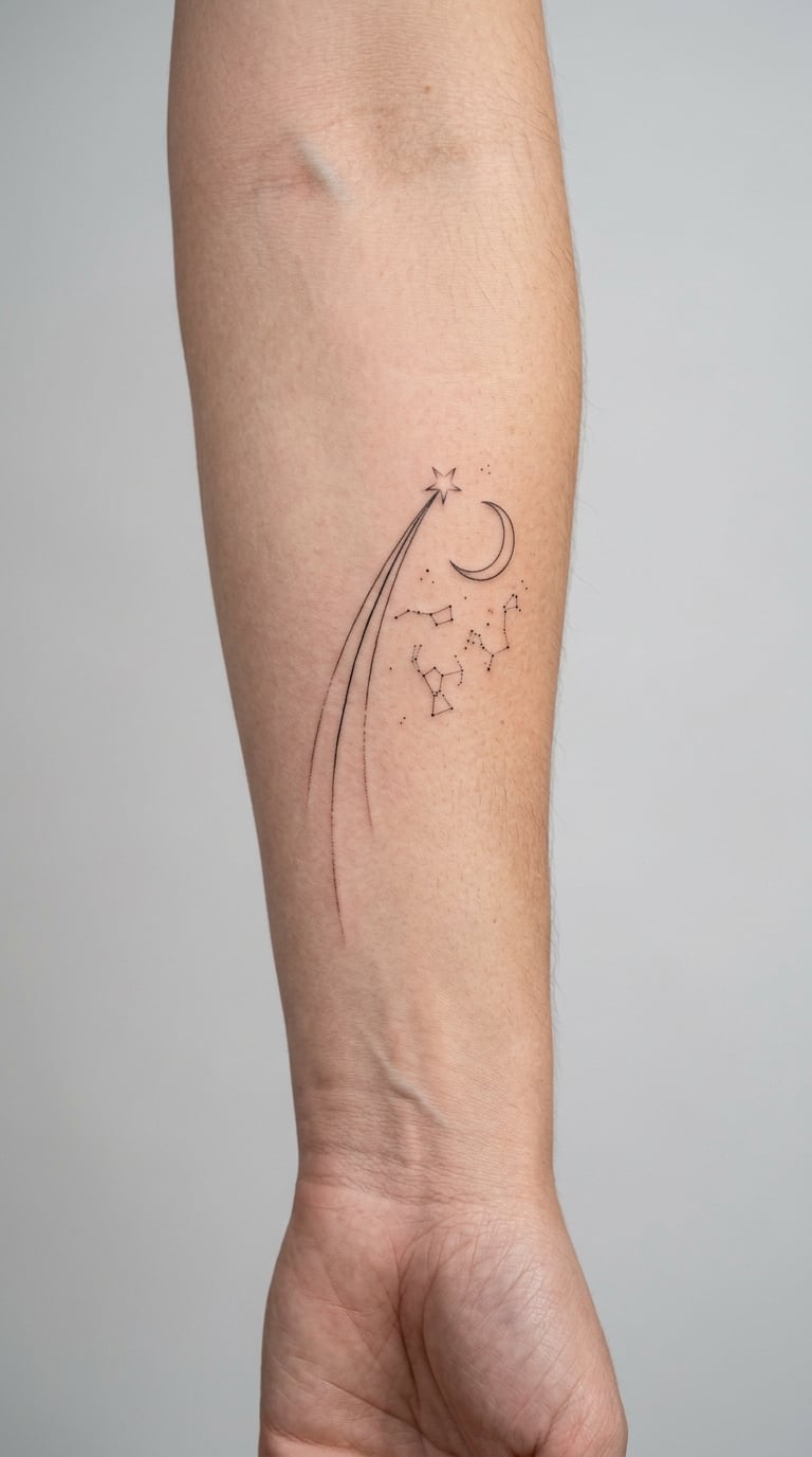 Fine-Line Shooting Star Trail Sleeve