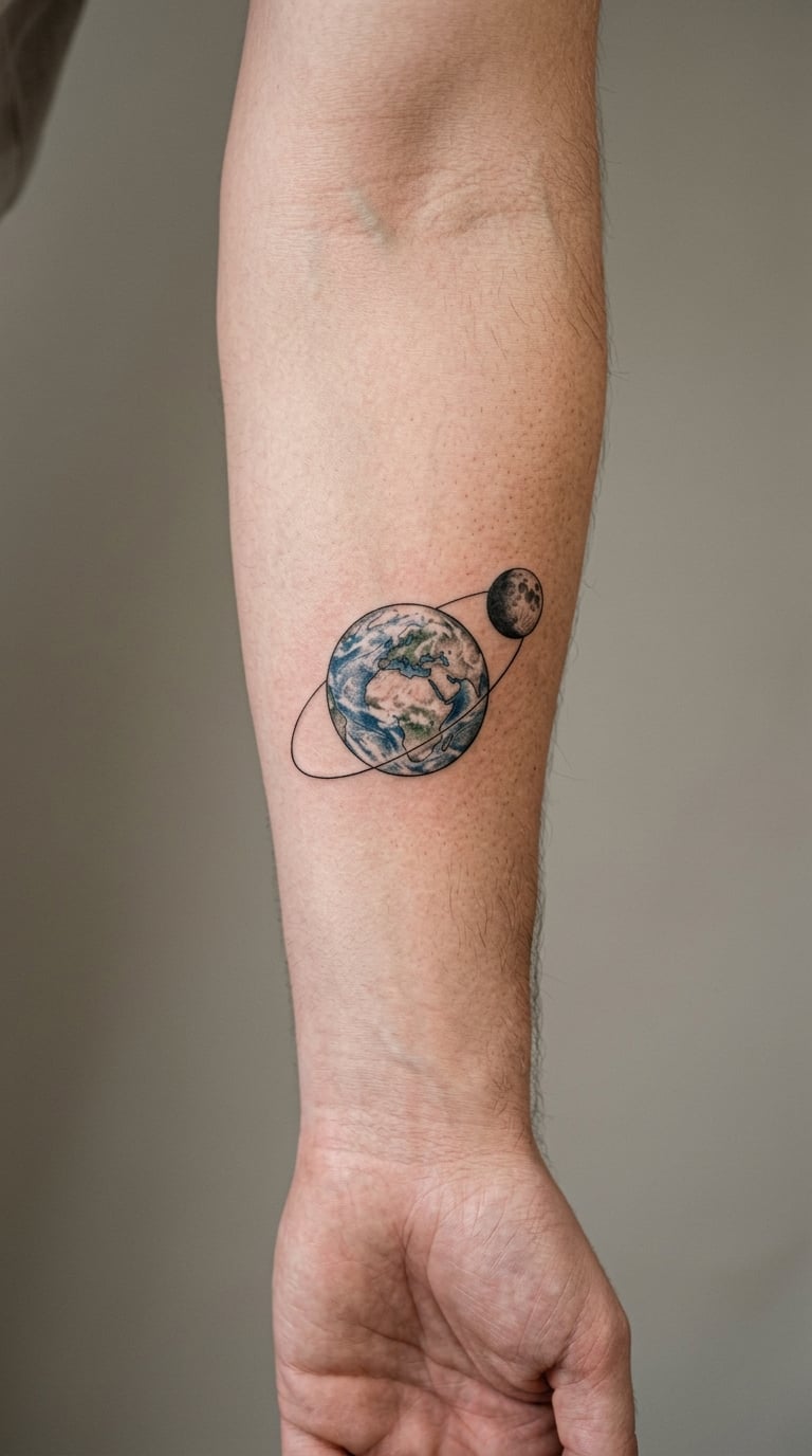 Micro-Realism Earth And Moon Sleeve