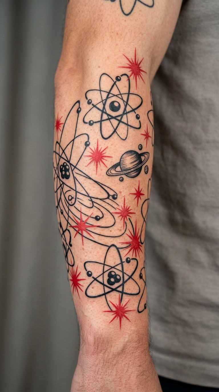 Retro Atomic Space Sleeve