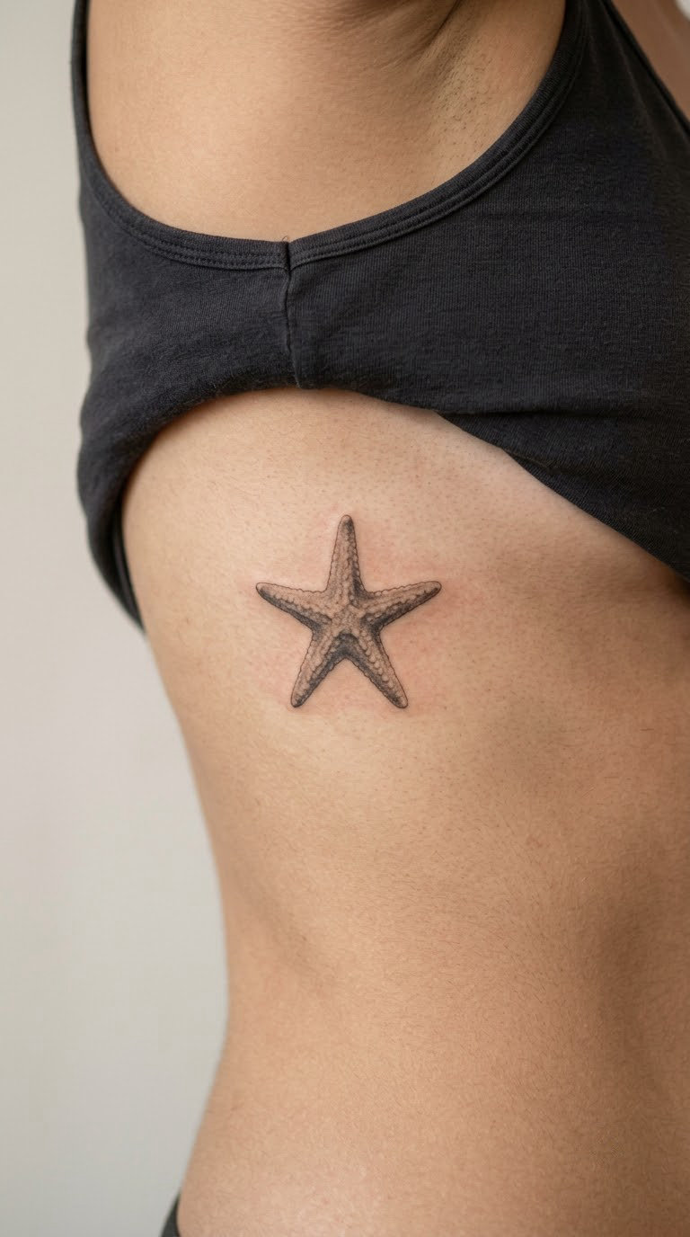 Micro-Realism Starfish on the Rib