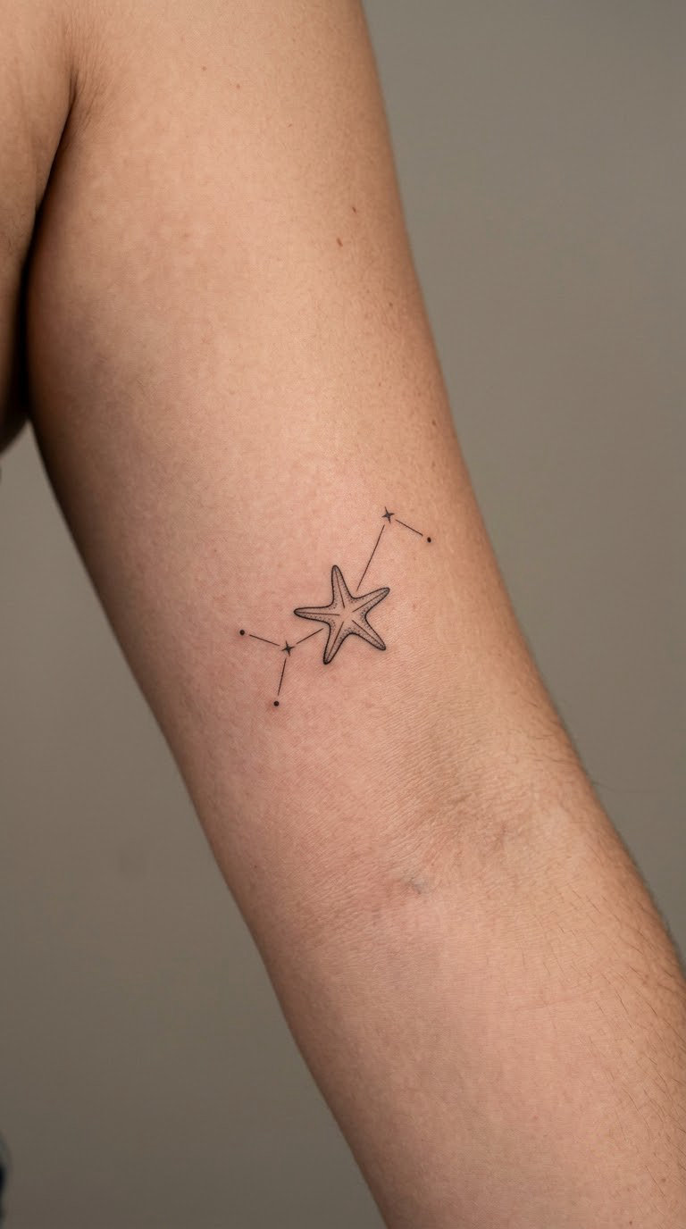 Small Starfish Constellation on the Upper Arm