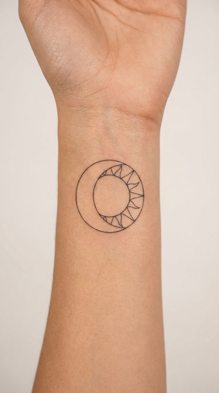 Sun and Moon in a Circle