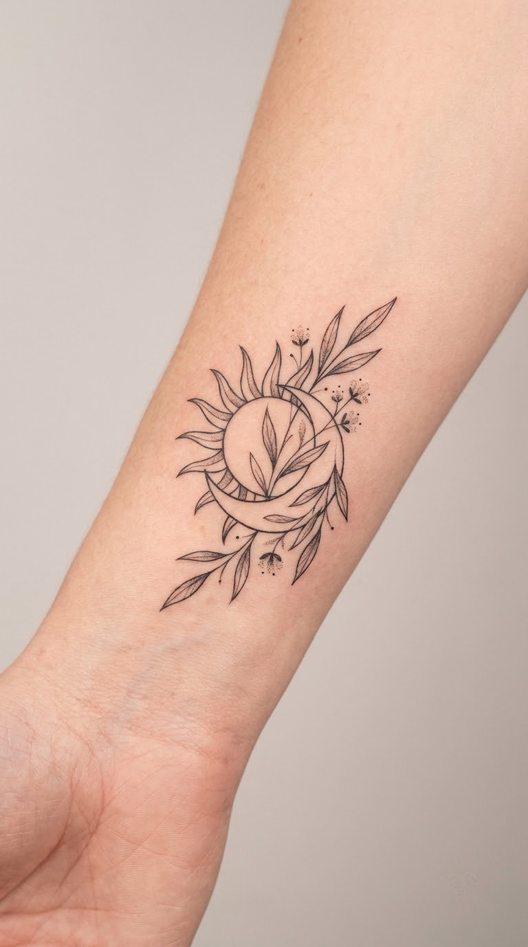 Botanical Sun and Moon
