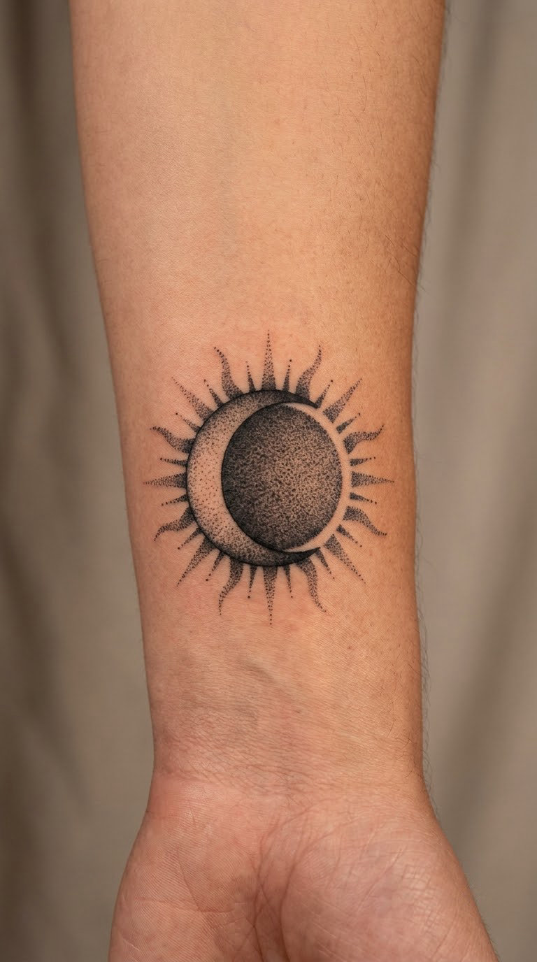 Dotwork Lunar Eclipse
