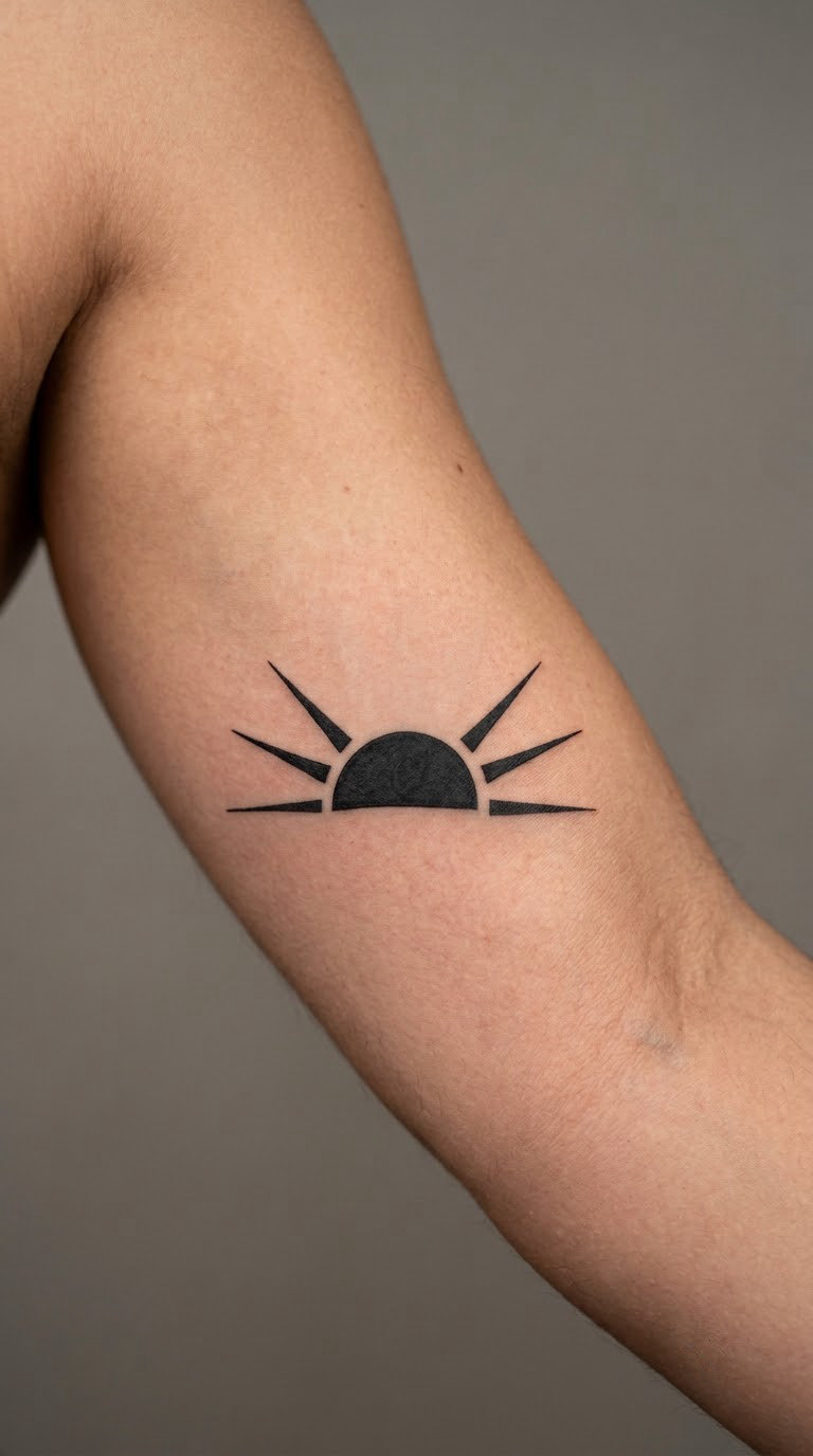 Rising Sun With Alternating Rays