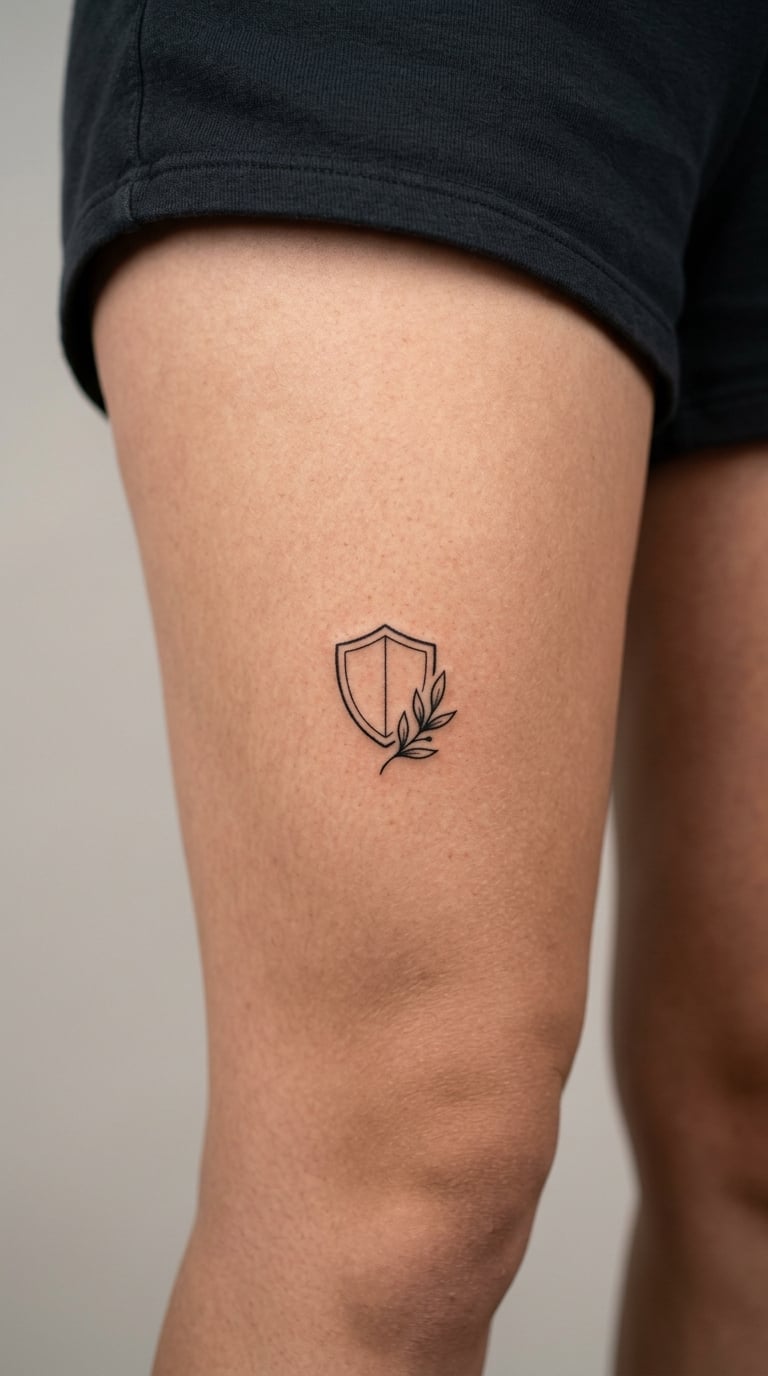 Minimalist Safe-Keeping Motif on the Thigh