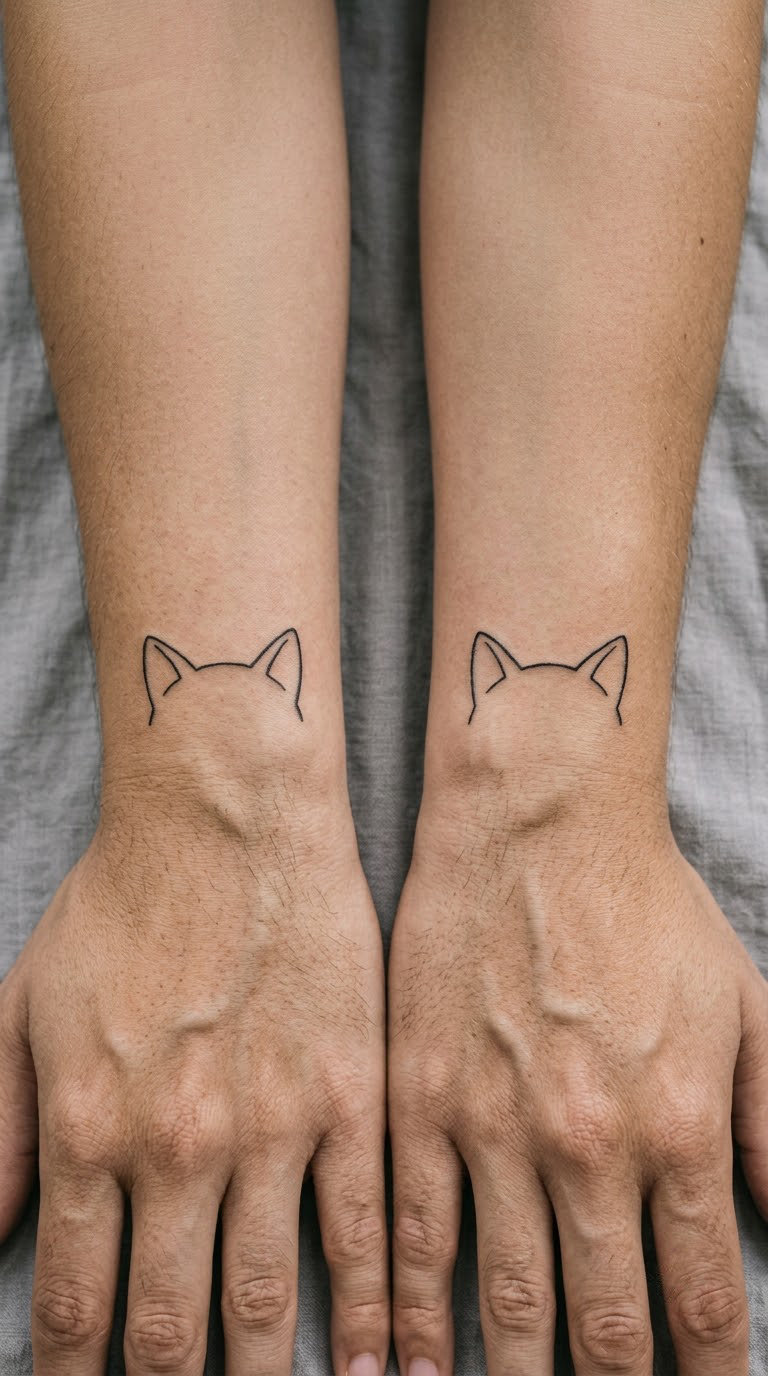 Two Cat Ears in a Minimalist Matching Pair
