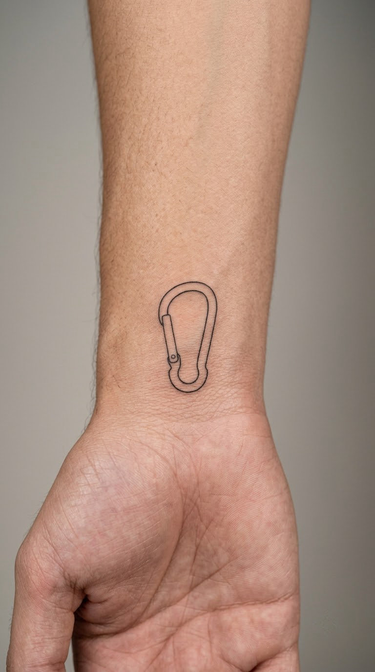 Minimal Carabiner Outline
