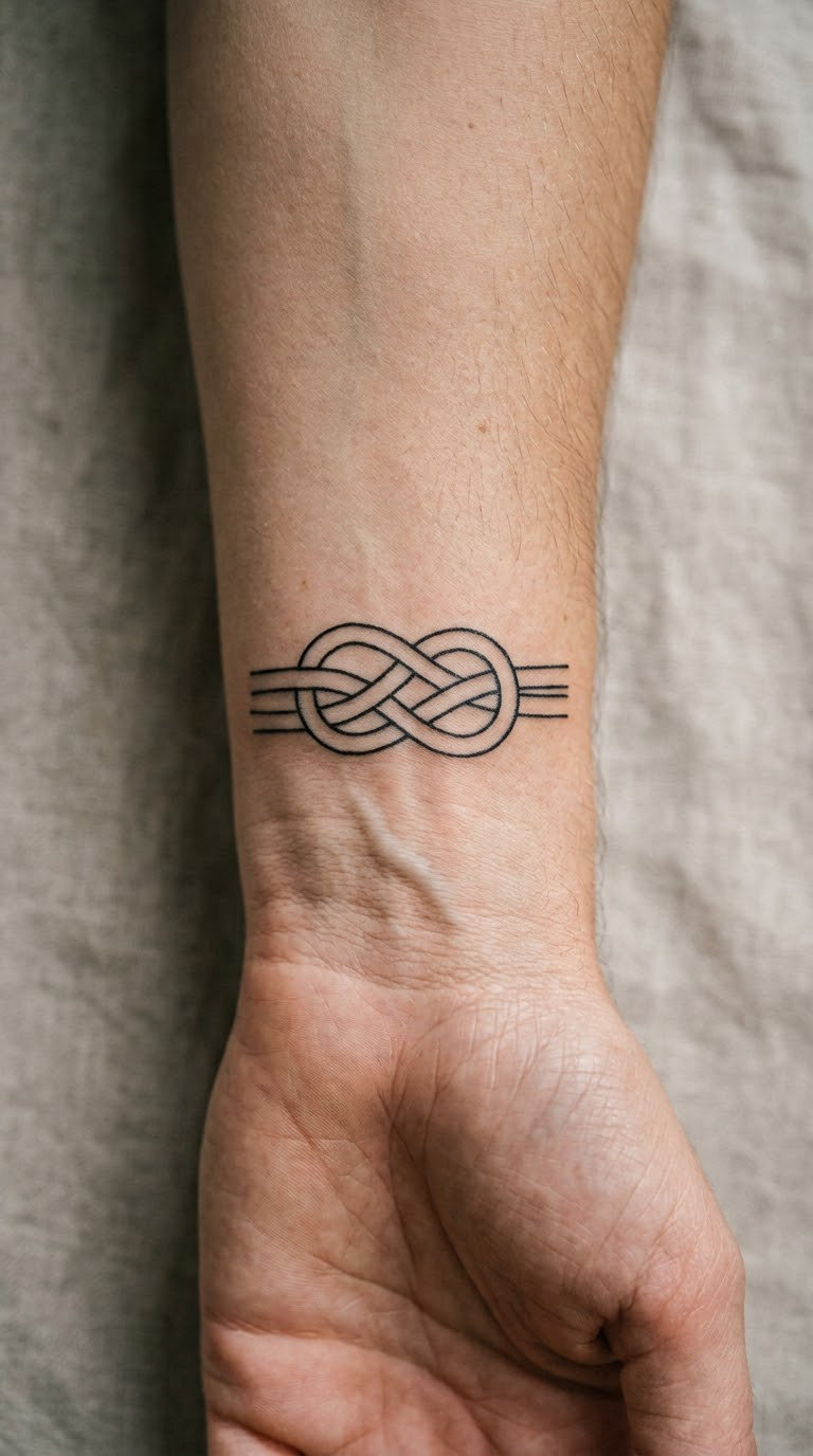 Belay Knot in Fine Line
