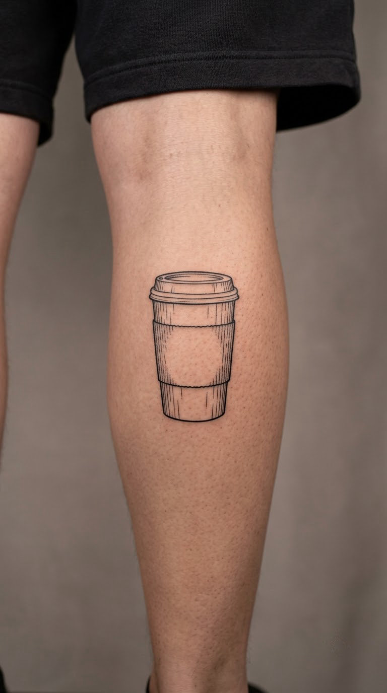 Takeaway Cup With a Blank Sleeve Band