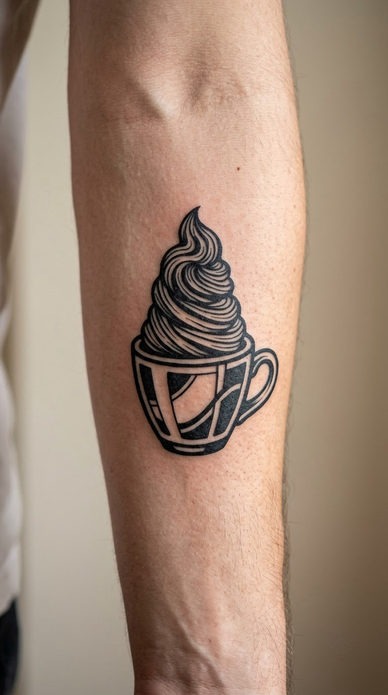 Whipped Cream Swirl in a Small Cup