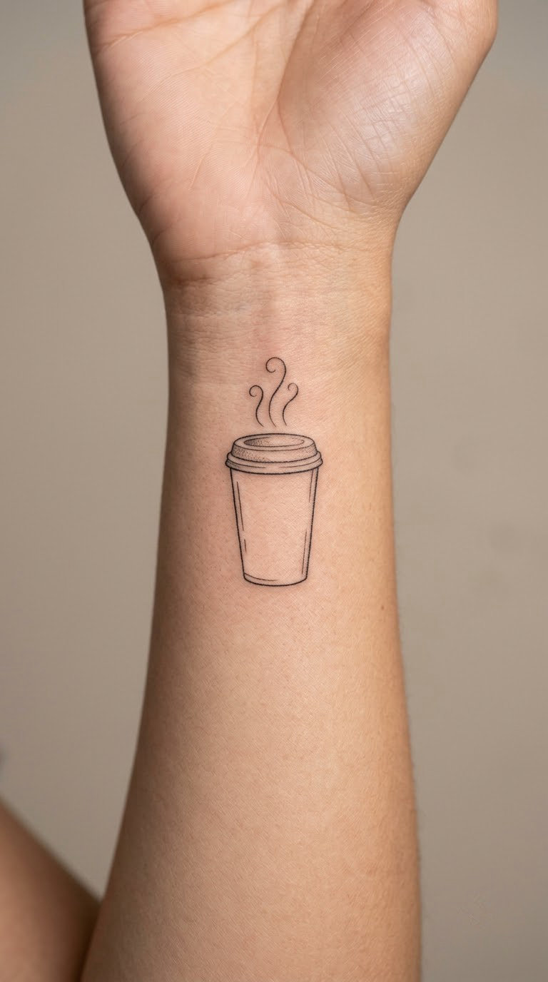 Tulip Latte Cup With Delicate Steam